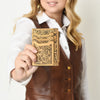 ADBG1506 American Darling Western Leather Card Holder Bag with Hand-Tooled Floral Carved Detail