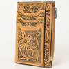ADBG1506 American Darling Western Leather Card Holder Bag with Hand-Tooled Floral Carved Detail