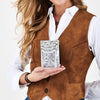 ADBG1506 American Darling Western Leather Card Holder Bag with Hand-Tooled Floral Carved Detail