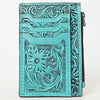 ADBG1506 American Darling Western Leather Card Holder Bag with Hand-Tooled Floral Carved Detail
