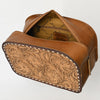 ADBG1509 American Darling Hand-Tooled Western Leather Toiletry Bag Genuine Floral Carved Travel Case