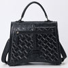 ADBG1517 American Darling Western Leather Messenger Bag with Hand-Tooled Floral Detailing