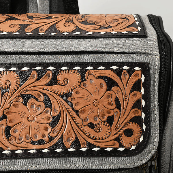 OHG192 Backpack Hand TooledGenuine western Leather women bag