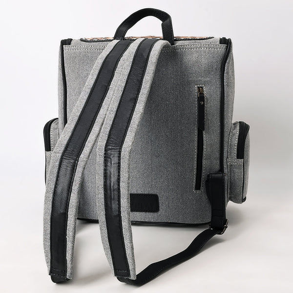 OHG192 Backpack Hand TooledGenuine western Leather women bag