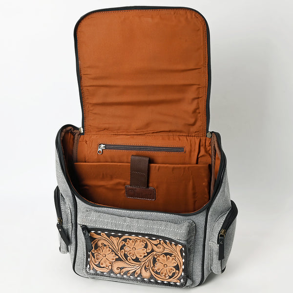 OHG192 Backpack Hand TooledGenuine western Leather women bag