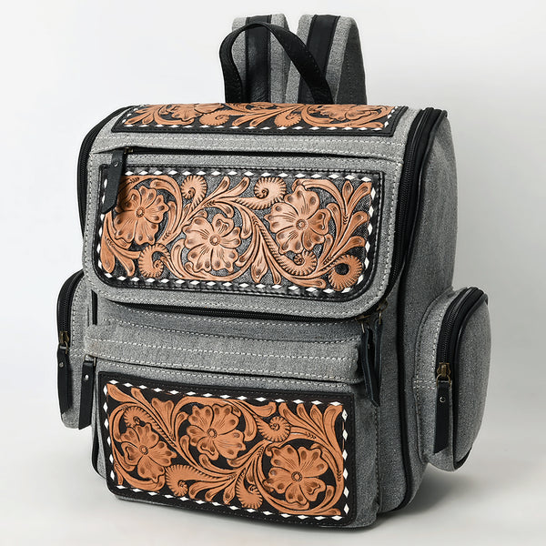 OHG192 Backpack Hand TooledGenuine western Leather women bag