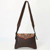 ADBGA571 American Darling Hand Tooled Floral Carved Hair-On Cowhide Small Cross body Bag