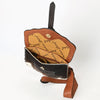 ADBGA572 American Darling Tooled Leather & Cowhide Belt Bag with Buckle Detail