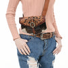 ADBGA572 American Darling Tooled Leather & Cowhide Belt Bag with Buckle Detail