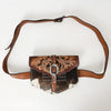ADBGA572 American Darling Tooled Leather & Cowhide Belt Bag with Buckle Detail