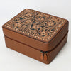 ADBGA573 American Darling Tooled Leather Jewelry Case Genuine Western Cowgirl Organizer