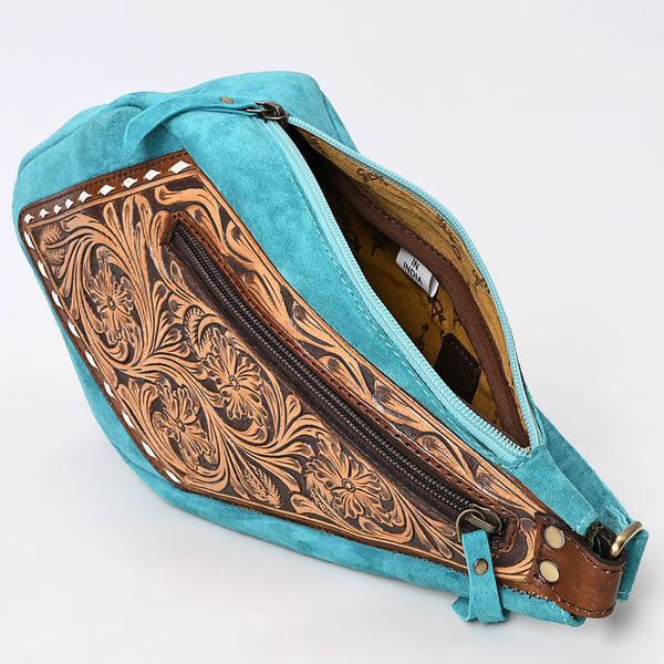 ADBGA578 American Darling Hand Tooled Floral Carved Genuine Leather Sling Bag