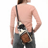 ADBGA579 American Darling Hair-On Cowhide Leather Sling Bag with Hand-Tooled Pocket