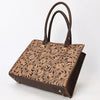 ADBGA583 American Darling Hand Tooled Floral Carved Braided Genuine Leather Tote Bag