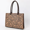 ADBGA583 American Darling Hand Tooled Floral Carved Braided Genuine Leather Tote Bag