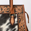 ADBGA584 American Darling Hand-Tooled Genuine Leather & Cowhide Western Tote Bag