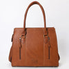 ADBGA584 American Darling Hand-Tooled Genuine Leather & Cowhide Western Tote Bag