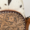 ADBG1521 American Darling Handcrafted Western Leather Sling Bag with Genuine Hair-On Cowhide & Tooled Front
