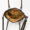 ADBG1523 American Darling Western Leather Tote Bag with Hand Woven Saddle Blanket Detail