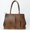 ADBG1525 American Darling Hand Tooled Western Leather Tote Bag with Floral Carving and Buck Stitching