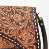 ADBGA587 American Darling Tooled Genuine Leather Western Crossbody Bag-Floral Design for Women