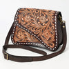 ADBGA587 American Darling Tooled Genuine Leather Western Crossbody Bag-Floral Design for Women