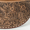 ADBG1531 American Darling Western Leather Fanny Pack with Hand-Tooled Floral Design Genuine Full-Grain Leather