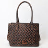 ADBG1532 American Darling Western Leather Tote Bag with Hand-Tooled Floral Design Genuine Full-Grain Leather