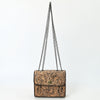 ADBG1534 American Darling Western Leather Small Crossbody Bag with Hand-Tooled Floral Design Genuine Leather