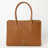 ADBGM301 Cowhide Leather Tote - Structured Western Handbag with Braided Trim