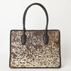 ADBGM301 Cowhide Leather Tote - Structured Western Handbag with Braided Trim