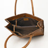 ADBGM301 Classic Western Leather Tote - Structured Caramel-Trimmed Handbag with Braided Edge
