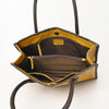 ADBGM301 Classic Western Leather Tote - Structured Caramel-Trimmed Handbag with Braided Edge