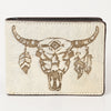 ADBGM454 Western Hair-On Leather Rodeo Wallet - Engraved Design