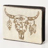ADBGM454 Western Hair-On Leather Rodeo Wallet - Engraved Design