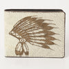 ADBGM454 Western Hair-On Leather Rodeo Wallet - Engraved Design