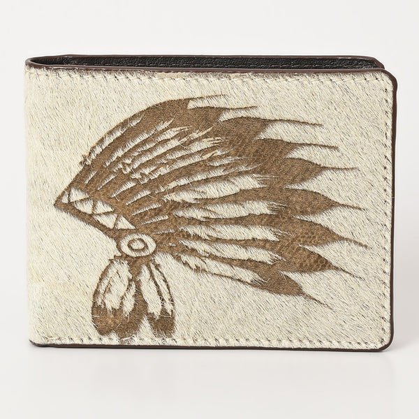 ADBGM454 Western Hair-On Leather Rodeo Wallet - Engraved Design
