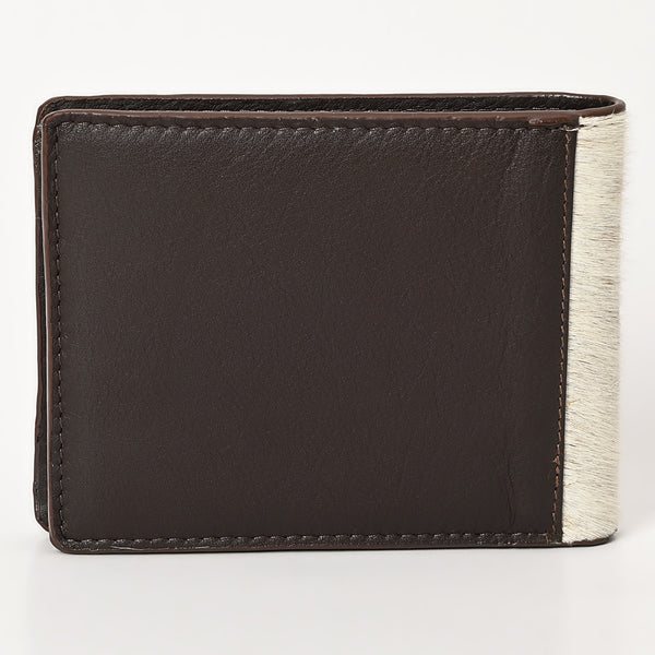 ADBGM454 Western Hair-On Leather Rodeo Wallet - Engraved Design