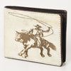 ADBGM454 Western Hair-On Leather Rodeo Wallet - Engraved Design