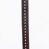 ADHTBR103 Western Studded Brown Leather Hatband with Engraved Silver Buckle