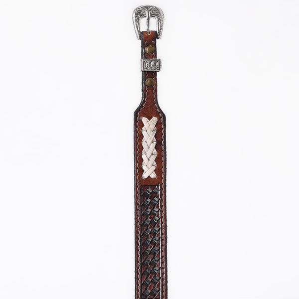 ADHTBR105 Hand tooled Genuine American Leather Hatband Unisex