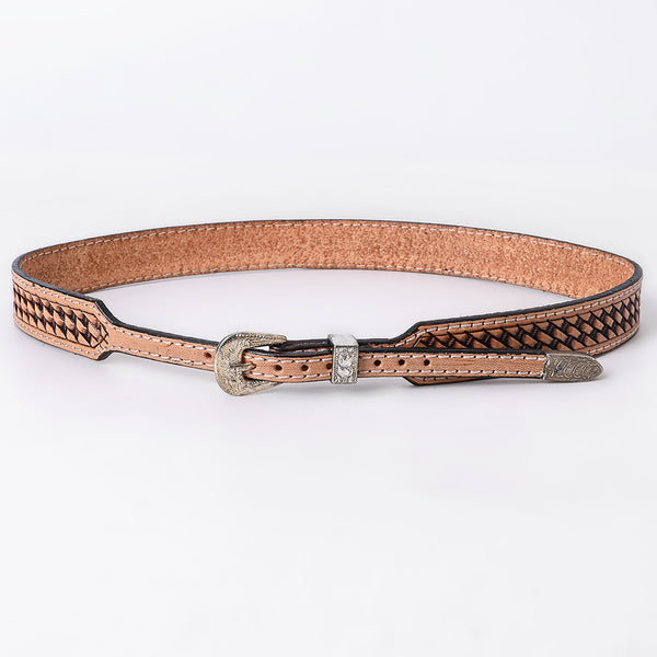 ADHTBR106 Hand tooled Genuine American Leather Hatband Unisex