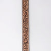 ADHTBR110 Floral Hand Tooled Natural Leather Western Hatband with Engraved Silver Buckle
