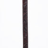 ADHTBR111 Dark Brown Tooled Leather Western Hatband with Floral Design & Silver Buckle