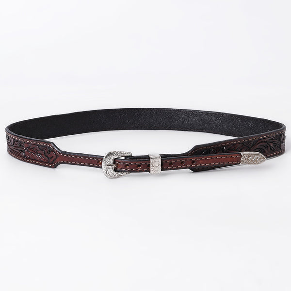 ADHTBR117 Hand tooled Genuine American Leather Hatband Unisex