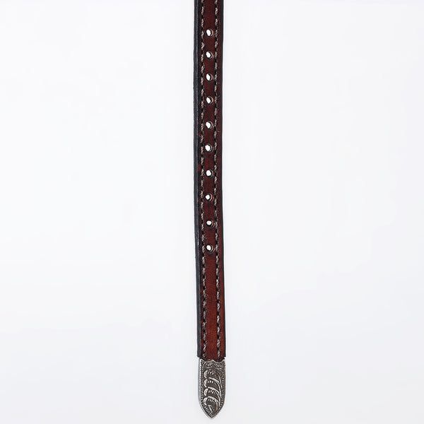 ADHTBR117 Hand tooled Genuine American Leather Hatband Unisex