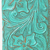 ADBG1537 American Darling Western Leather Clutch Bag with Hand-Tooled Floral Carving Genuine Leather