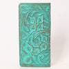 ADBG1537 American Darling Western Leather Clutch Bag with Hand-Tooled Floral Carving Genuine Leather