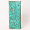 ADBG1537 American Darling Western Leather Clutch Bag with Hand-Tooled Floral Carving Genuine Leather