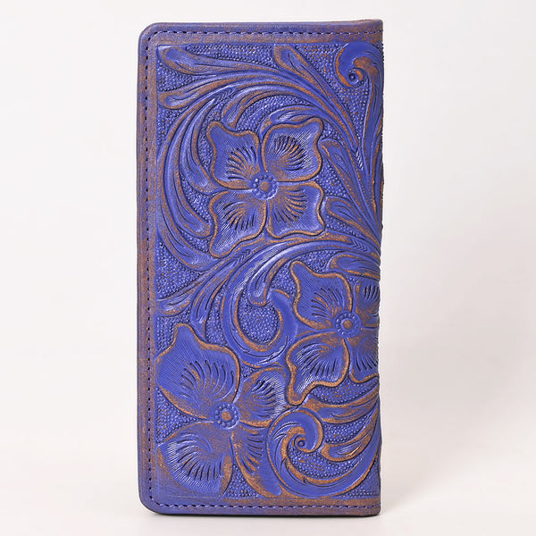ADBG1537 American Darling Western Leather Clutch Bag with Hand-Tooled Floral Carving Genuine Leather